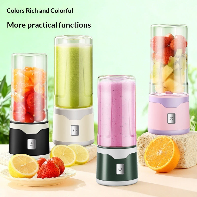 Multifunctional Rechargeable Electric USB Juicer Cup Double Cup Handheld Mixer Cup 500 ML Blending Juice Cup Outdoor